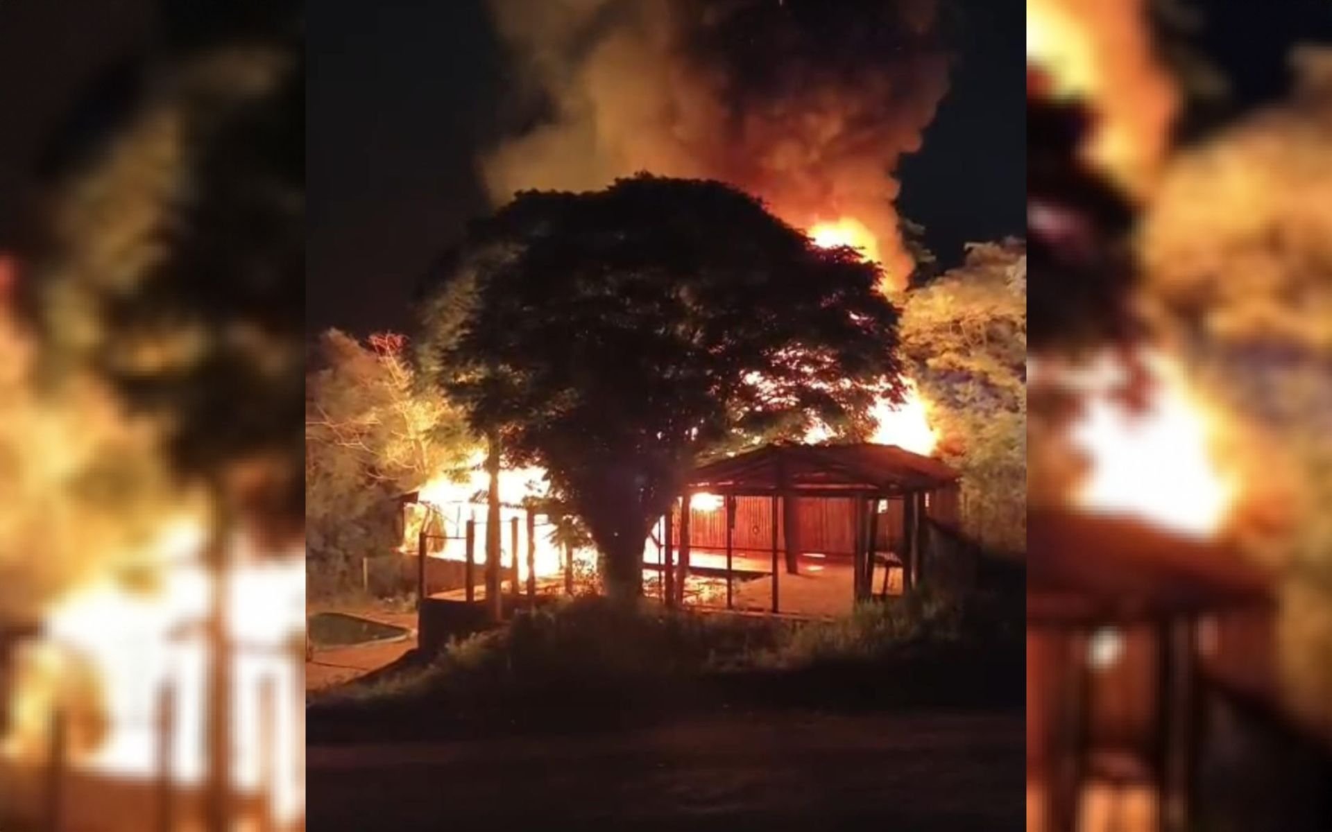 Incêndio destrói duas casas em Parobé