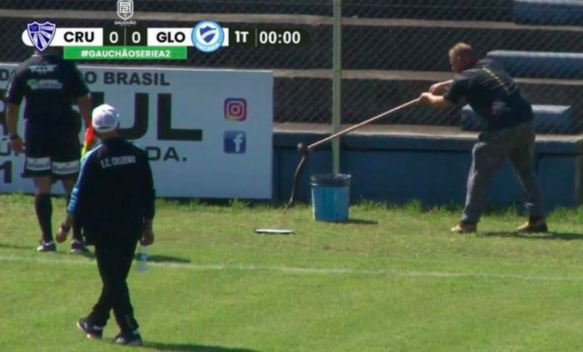 Cobra é capturada no gramado antes de jogo do Cruzeiro em Cachoeirinha -  Cachoeirinha - Diário de Canoas