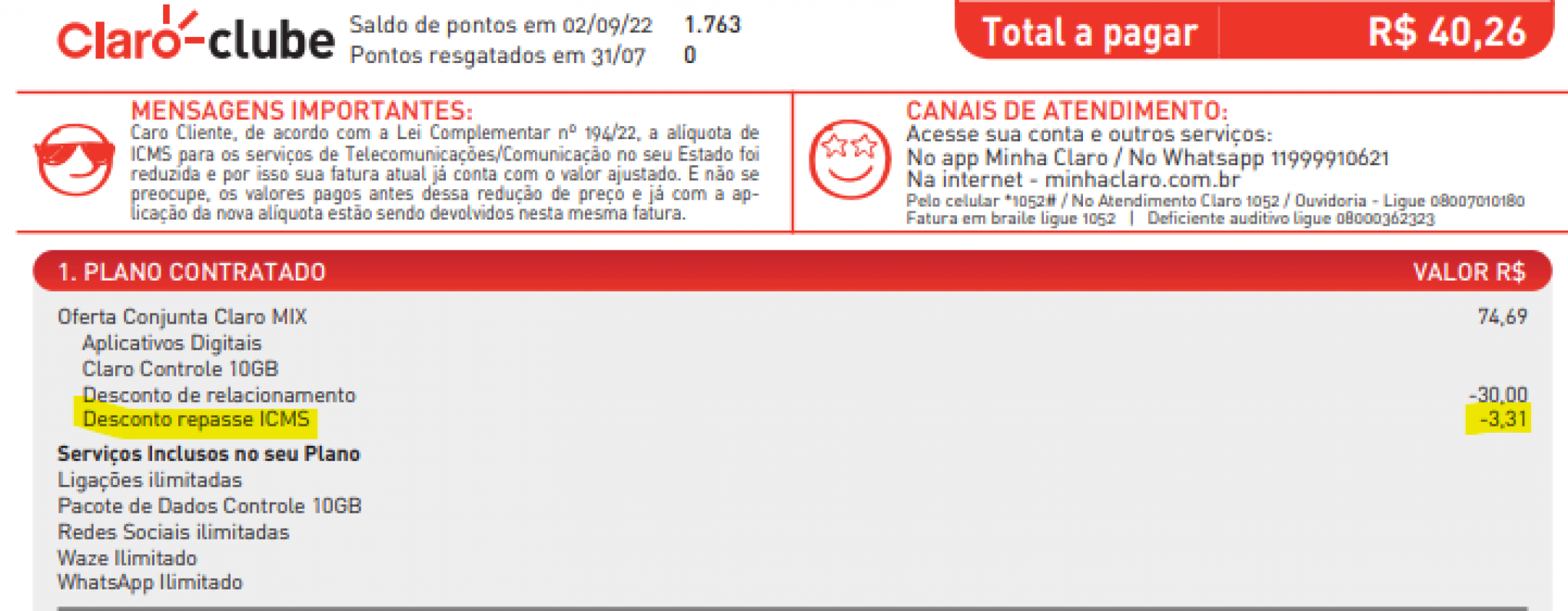 TIM e Oi explicam repasse da redução do ICMS para os seus clientes