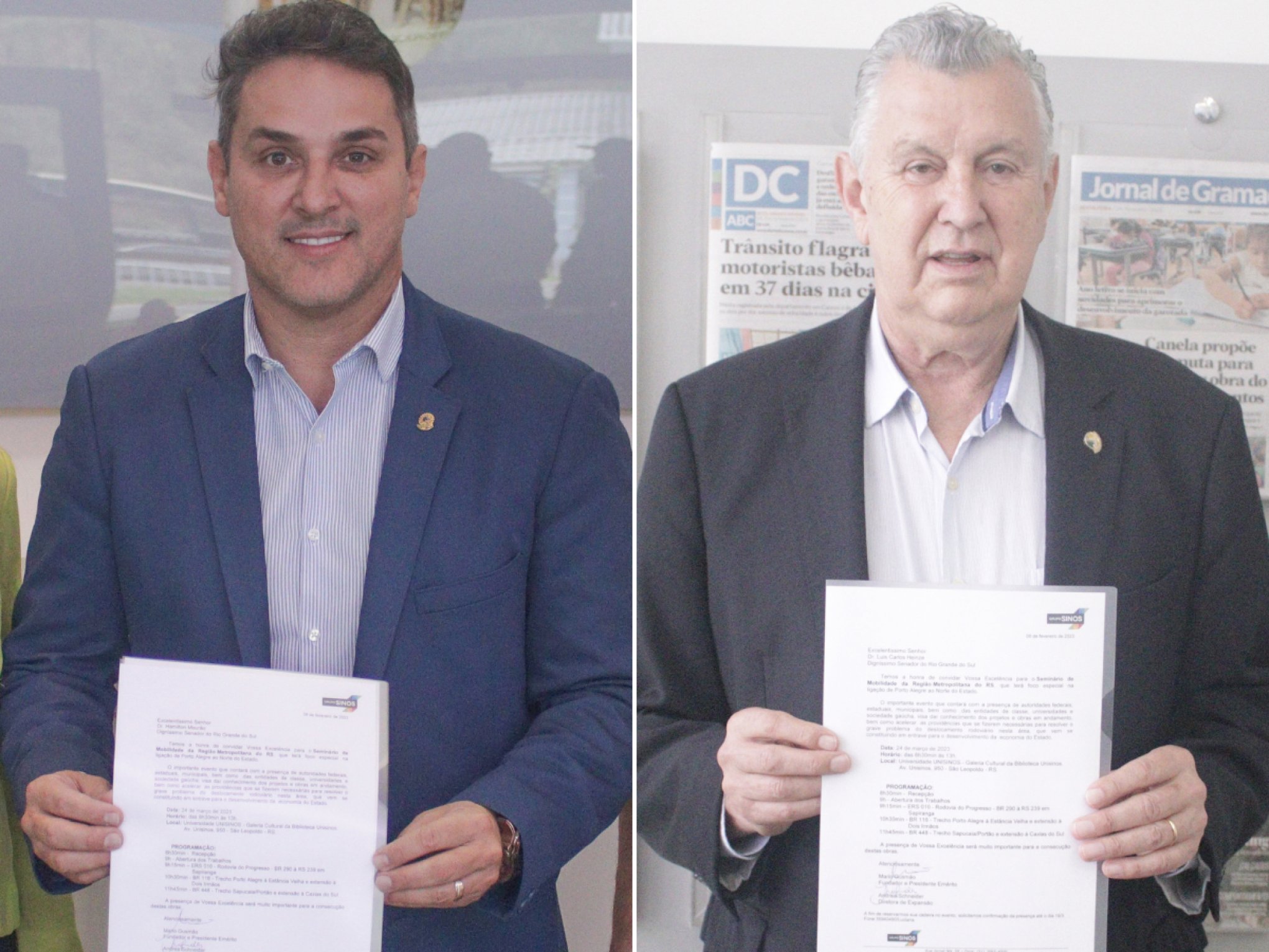 Tenente-coronel Zucco e Luis Carlos Heinze confirmam presença no encontro promovido pelo Grupo Sinos 