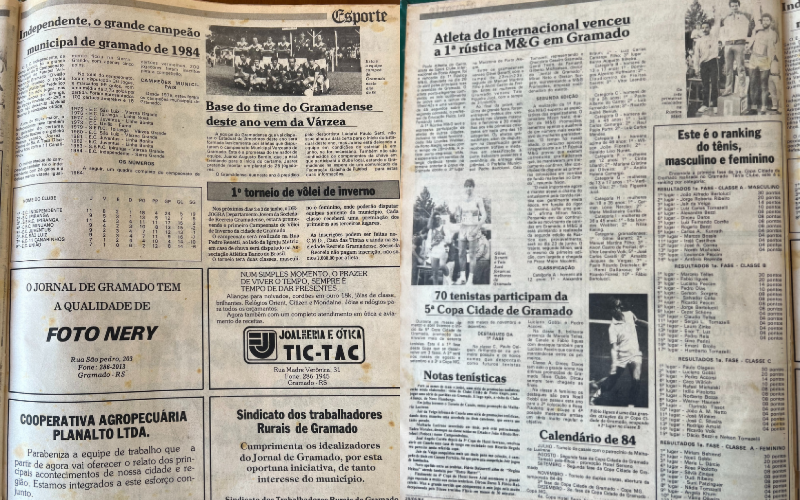 Esporte tamb&eacute;m foi destaque na primeira edi&ccedil;&atilde;o do Jornal de Gramado