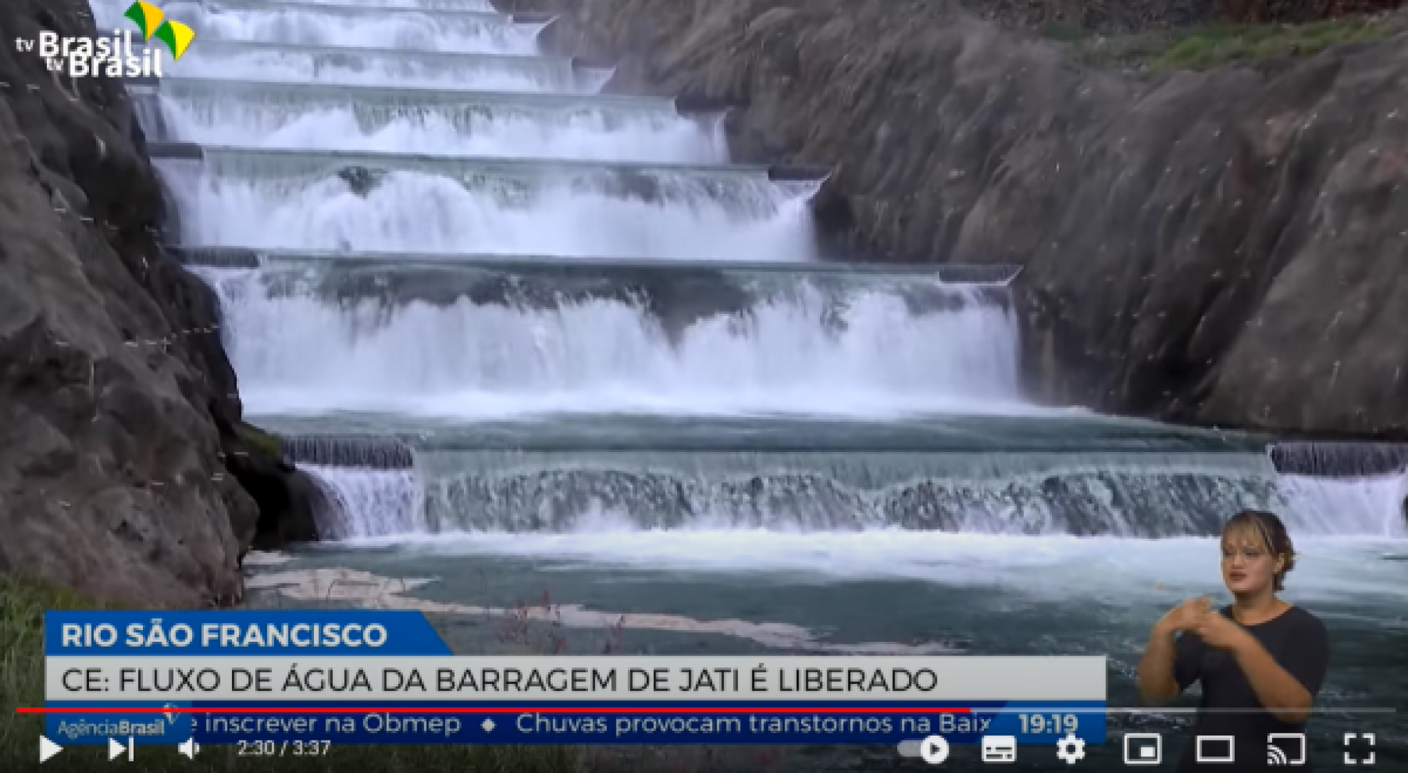 Cascatas da Barragem de Jati com água em fevereiro de 2022, no governo Bolsonaro | Jornal NH