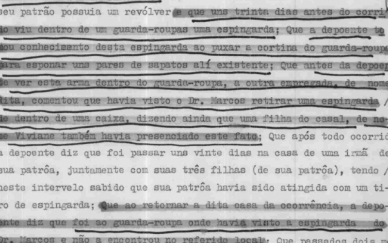 Em depoimento à polícia, a empregada doméstica Francisca Olindina disse ter visto espingarda dentro de guarda-roupa quando limpava pares de sapato. | Jornal NH