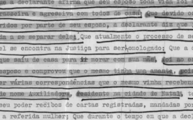 Trecho do depoimento de Maria da Penha à polícia em 10 de janeiro de 1984 | Jornal NH