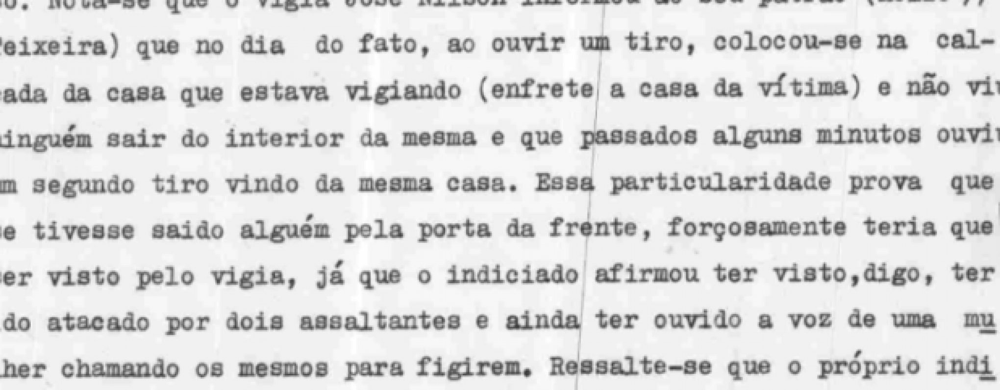 Trecho do relatório final do inquérito policial. | Jornal NH