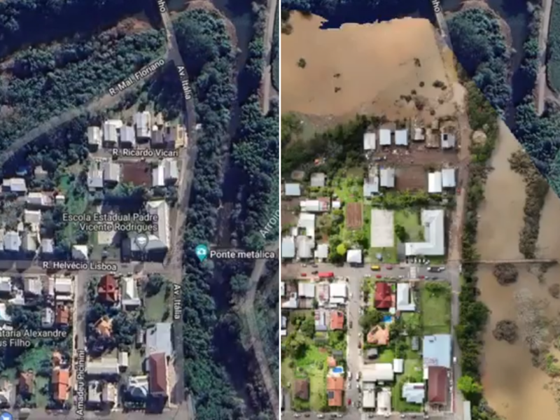 Antes E Depois Veja Como Ficou Cidade Do Vale Do Taquari Após As Chuvas Que Atingiram O Rs 