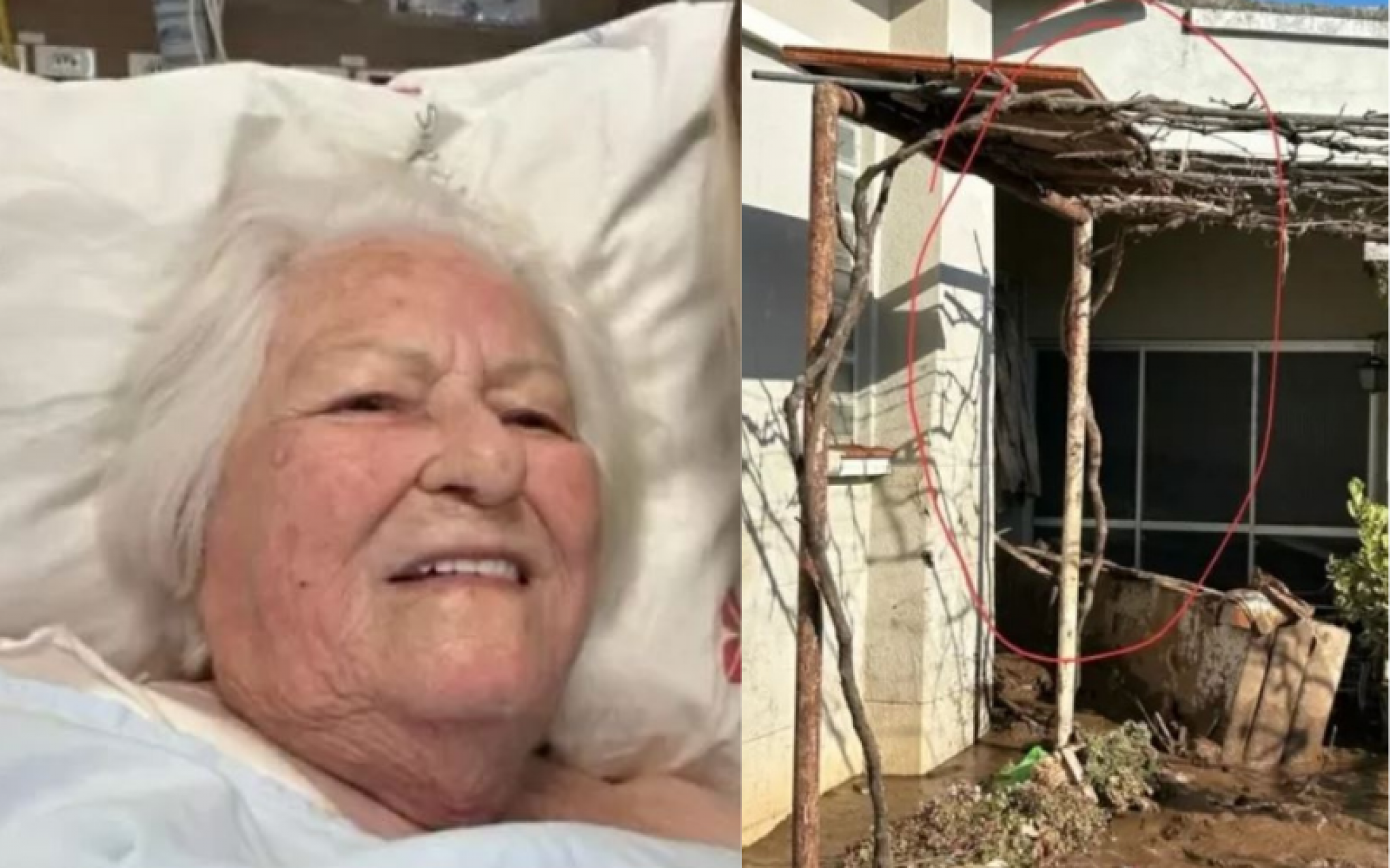 CATÁSTROFE NO RS: Idosa de 99 anos fica oito horas agarrada em parreiral para sobreviver em Roca Sales