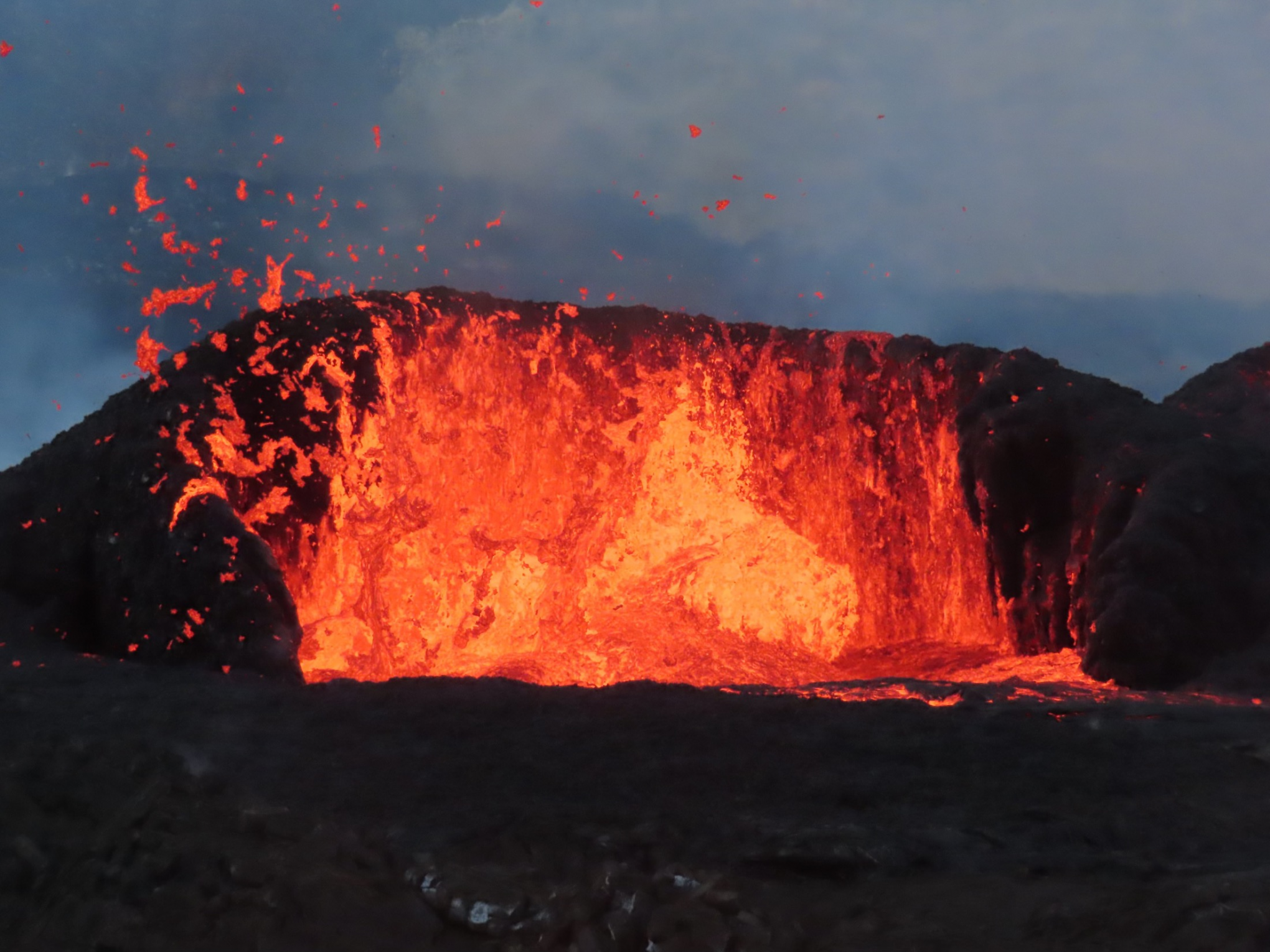 Imagens da erupção do vulcão Kilauea no Havaí