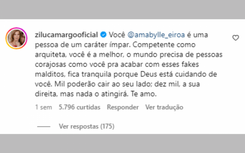 A ex-esposa do cantor falou sobre o “caráter ímpar” de Amabylle | Jornal NH