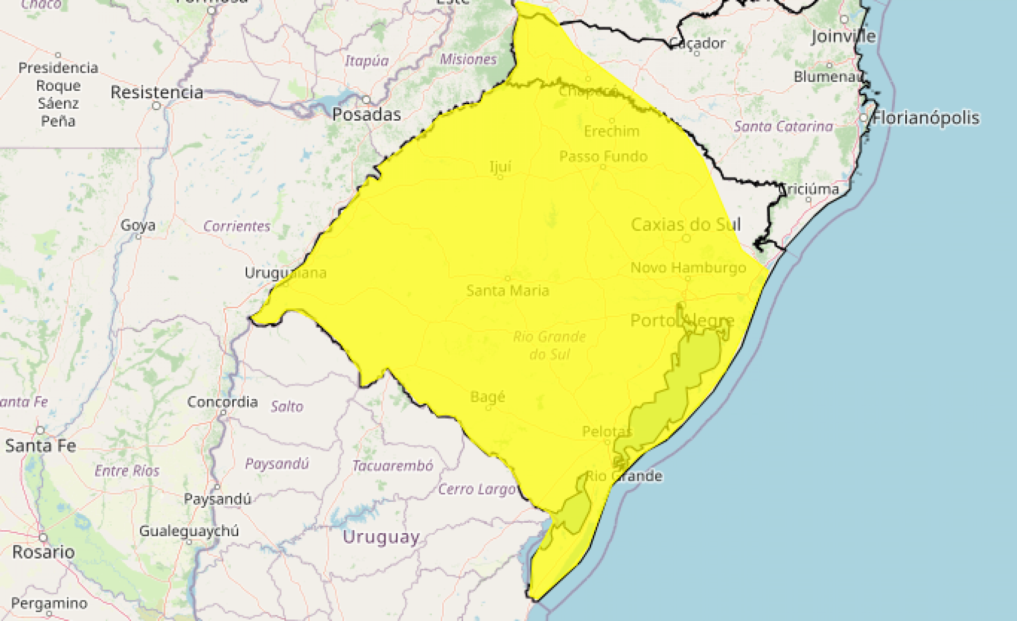 Rio Grande do Sul está, até a manhã de quinta-feira (9), em alerta amarelo para temporais | Jornal NH