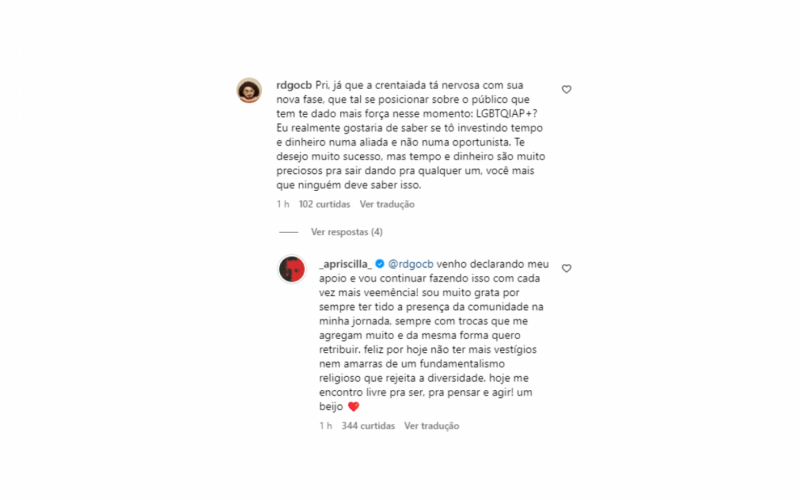 Priscilla respondeu a um comentário | Jornal NH