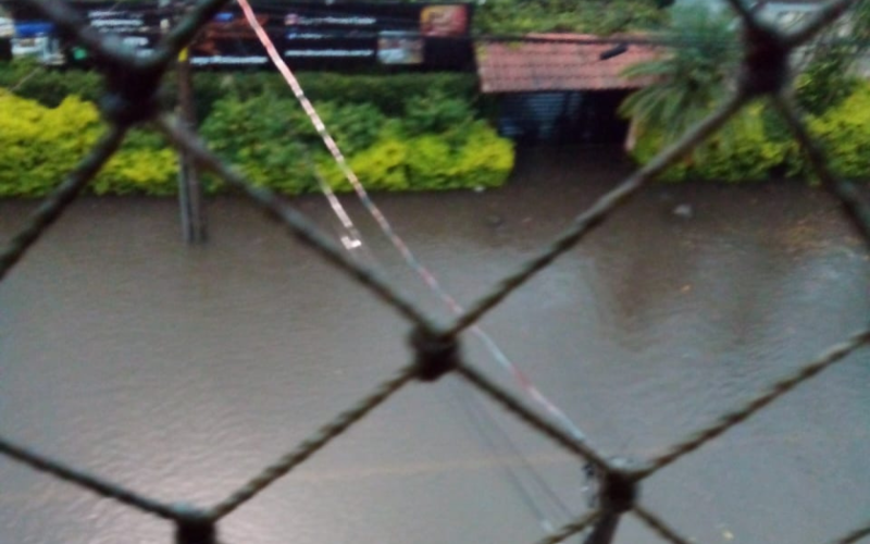 Rio Branco é um dos bairros alagados por conta do temporal em Novo Hamburgo