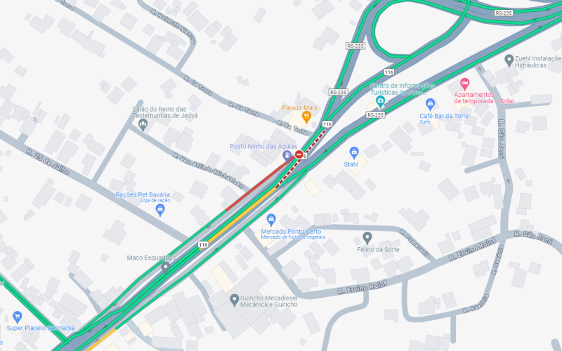 Bloqueio na BR-116, em Nova Petrópolis | abc+