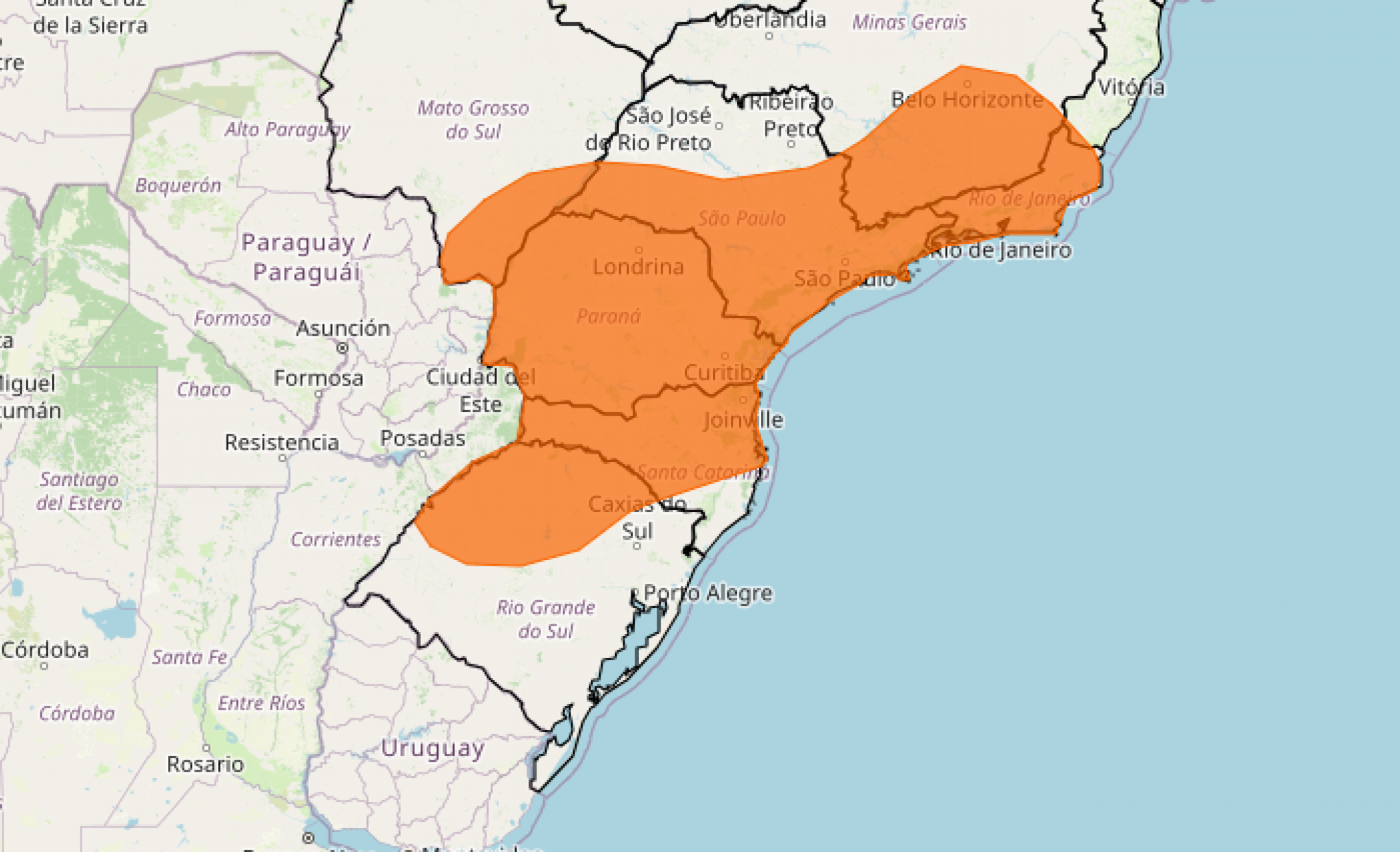 Novo alerta laranja do Inmet é direcionado a sete estados brasileiros, incluindo parte do Rio Grande do Sul | abc+