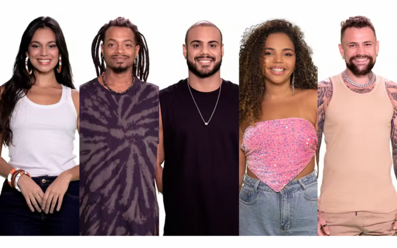 Alane, Luigi, Marcus Vinicius, Pitel e Vinicius estão no quinto paredão do BBB 24 | abc+