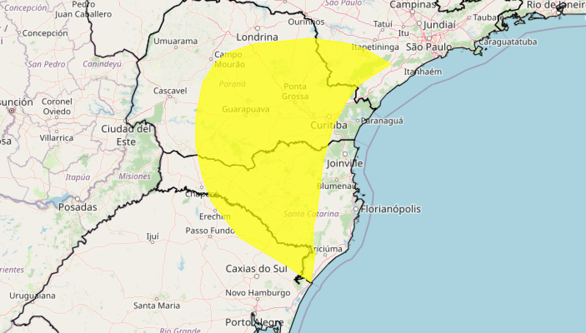 Inmet emite alerta amarelo de tempestades para o Sul do Brasil | abc+