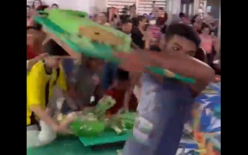 DistribuiÃ§Ã£o de bolo virou momento caÃ³tico e briga generalizada no CearÃ¡