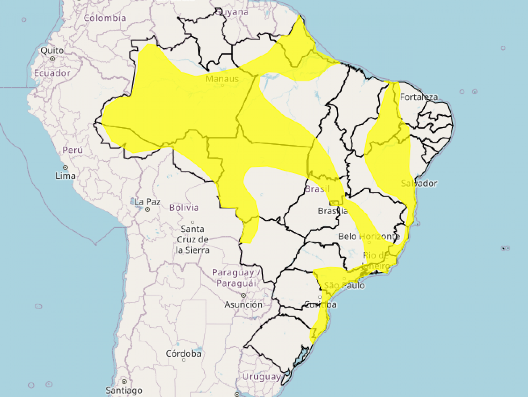PREVISÃO DO TEMPO: Inmet emite alerta de chuvas intensas para mais de 20 estados brasileiros; RS recebe dois avisos