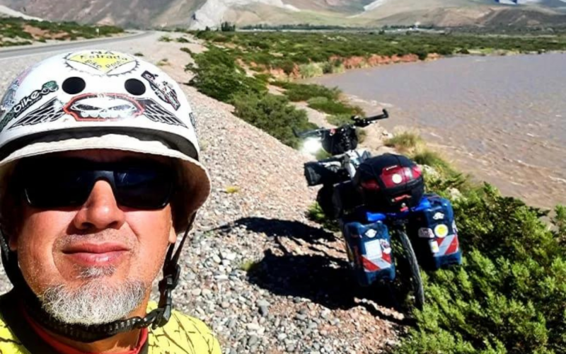 Morador de Novo Hamburgo, Claiton GonÃ§alves da Cunha, encontrou na cicloviagem uma forma de ficar longe das drogas