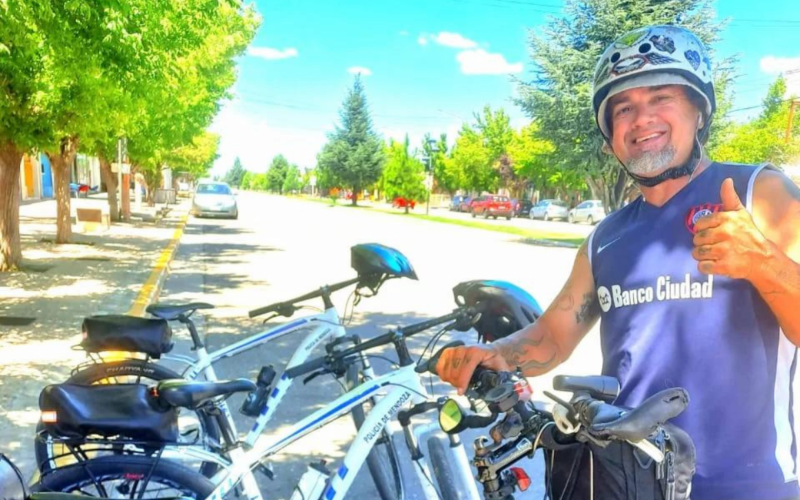 Morador de Novo Hamburgo, Claiton GonÃ§alves da Cunha, encontrou na cicloviagem uma forma de ficar longe das drogas