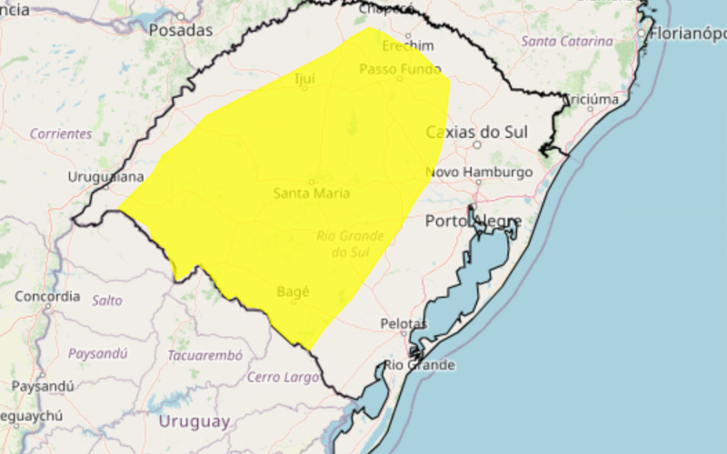 Inmet publicou alerta amarelo para tempestades no RS | abc+