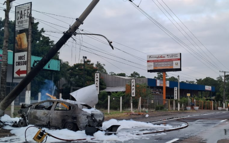 Carro pegou fogo na RS-240 | abc+