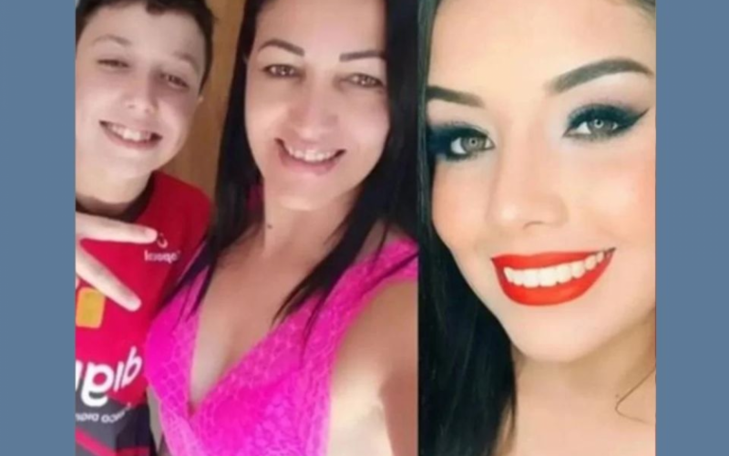 Roseli Santos, de 41 anos, e os filhos Emily Santos, 23, e Agner Coutinho, 17 | abc+