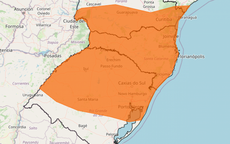 Alerta do Inmet para risco de temporais entre as 10 horas desta terça e as 10 horas de quarta-feira | abc+