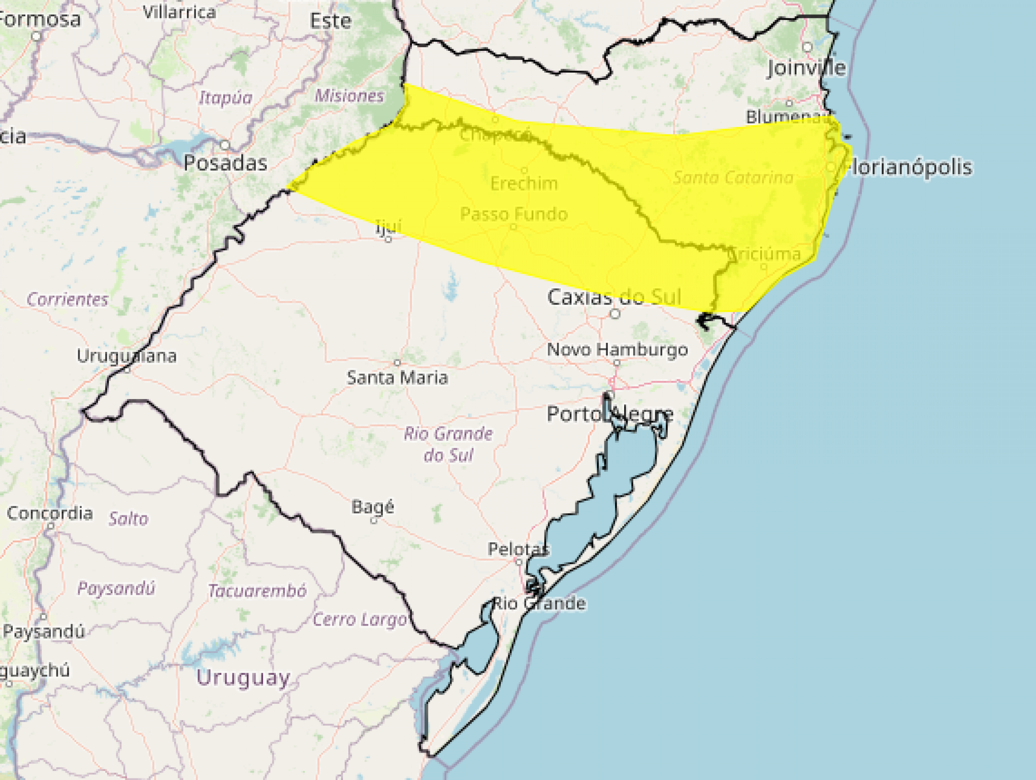 PREVISÃO DO TEMPO: Inmet alerta para risco de tempestades no Rio Grande do Sul
