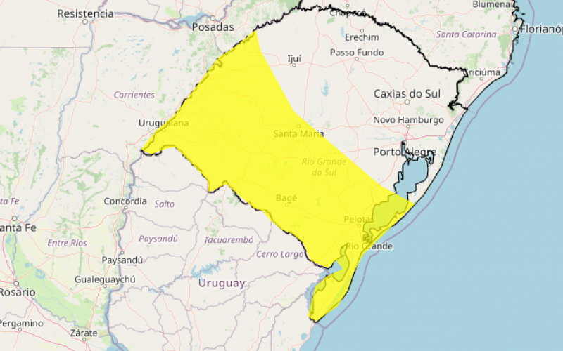 PREVISÃO DO TEMPO: Inmet alerta para chuva no Rio Grande do Sul no início desta semana | abc+