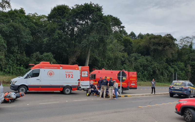 Acidente deixa motociclista ferido na BR-116, em Dois Irmãos | abc+