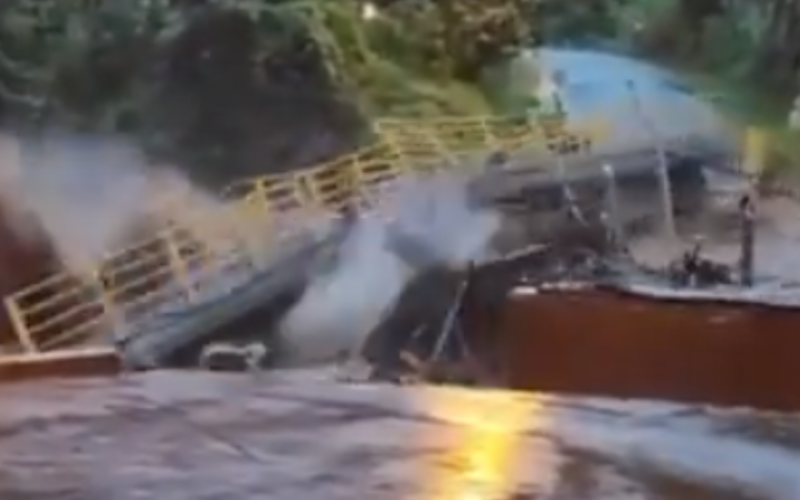 TEMPESTADE: Ponte é levada pela força da água durante vídeo em cidade do Rio Grande do Sul; assista | abc+