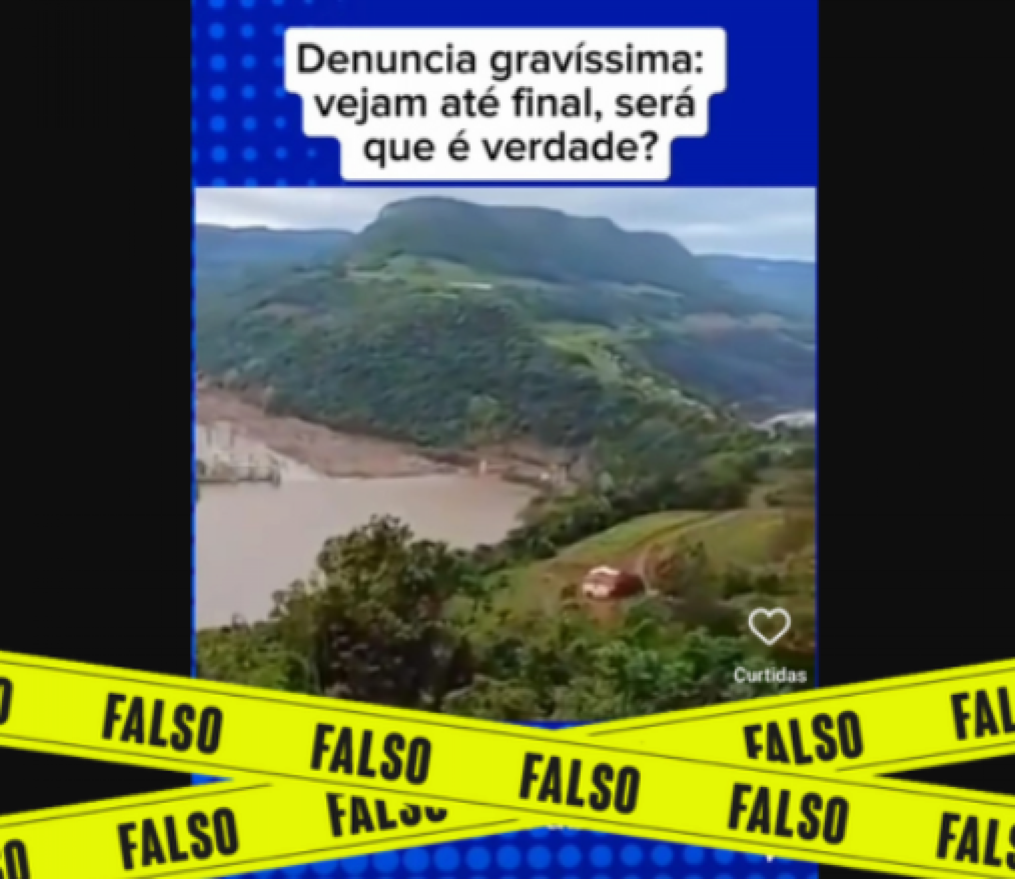 AGÊNCIA LUPA: É falso que barragem da Usina 14 de Julho causou enchente no RS; vídeo é antigo