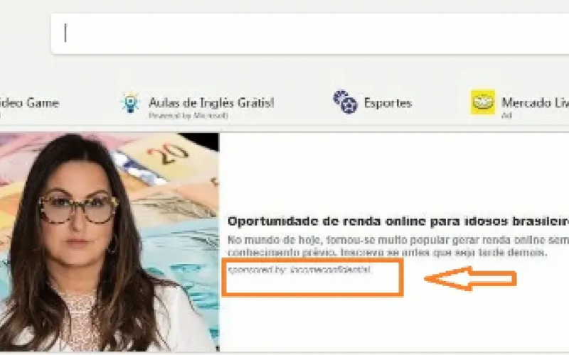 Fotos da jornalista foram usadas em publicidade que simula a notícia de uma oportunidade de renda online para idosos | abc+