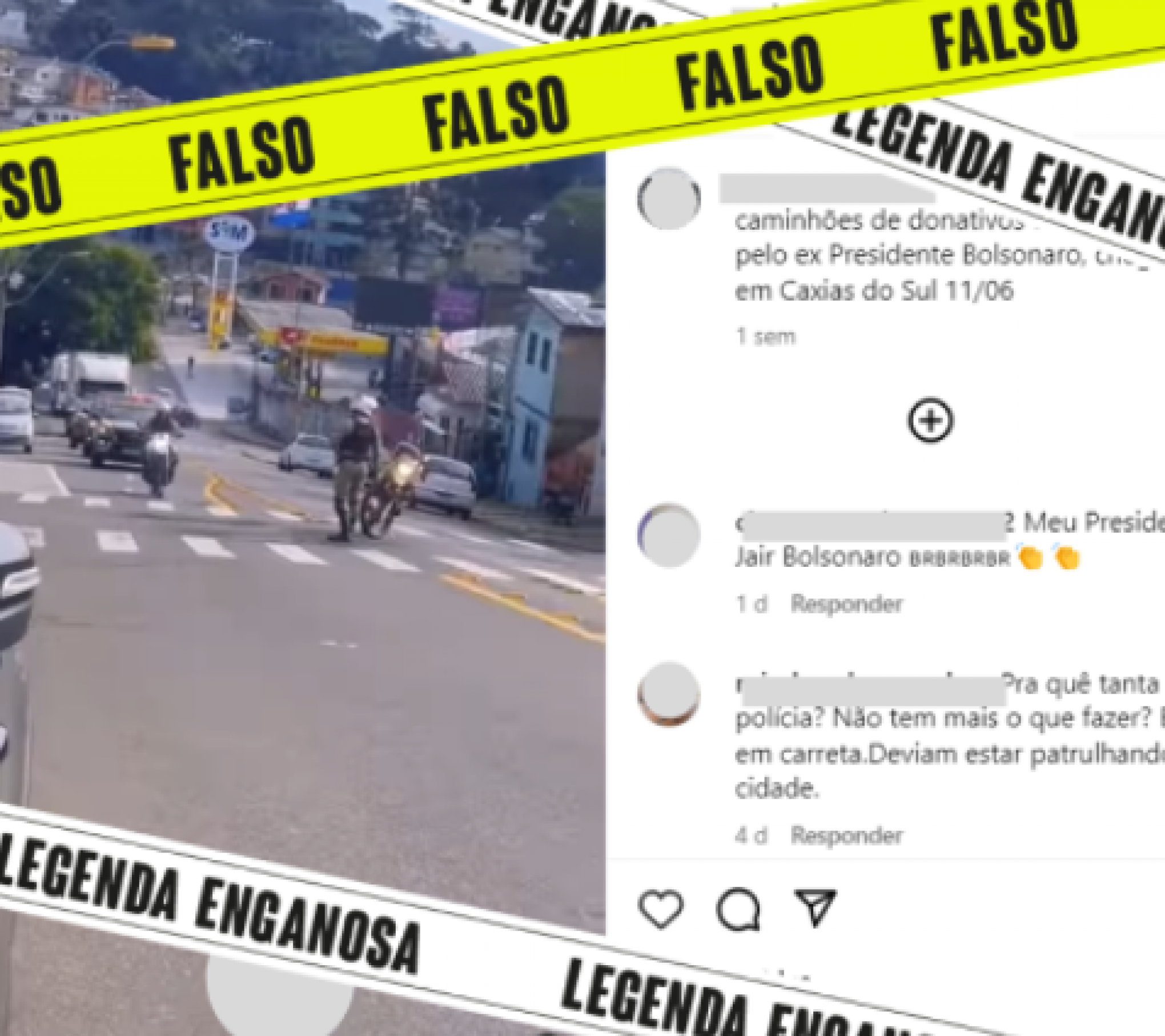 AGÊNCIA LUPA: Caminhões em vídeo não levavam doações de Bolsonaro para Caxias do Sul
