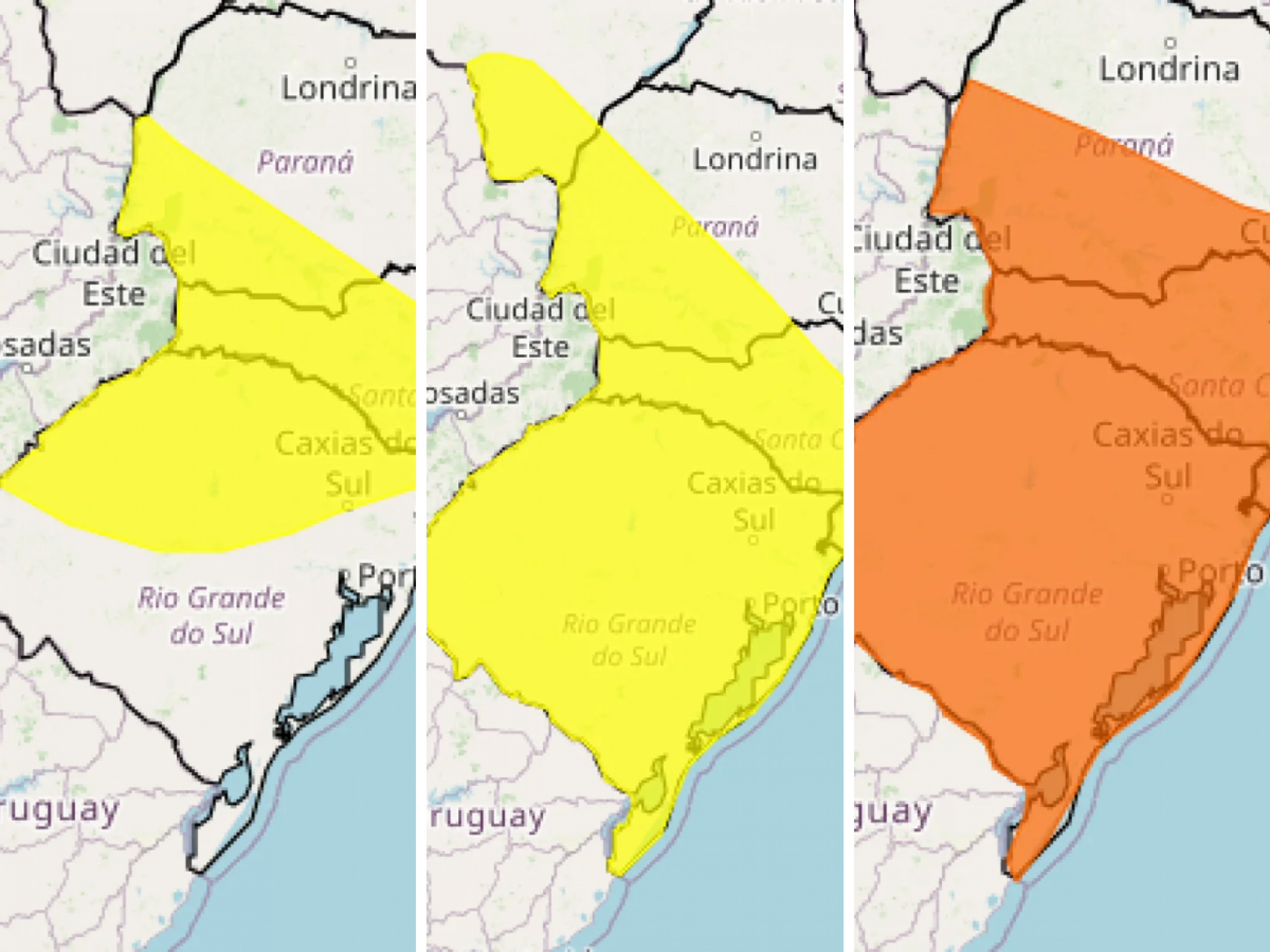 PREVISÃO DO TEMPO: Inmet emite três alertas meteorológicos para o RS; confira