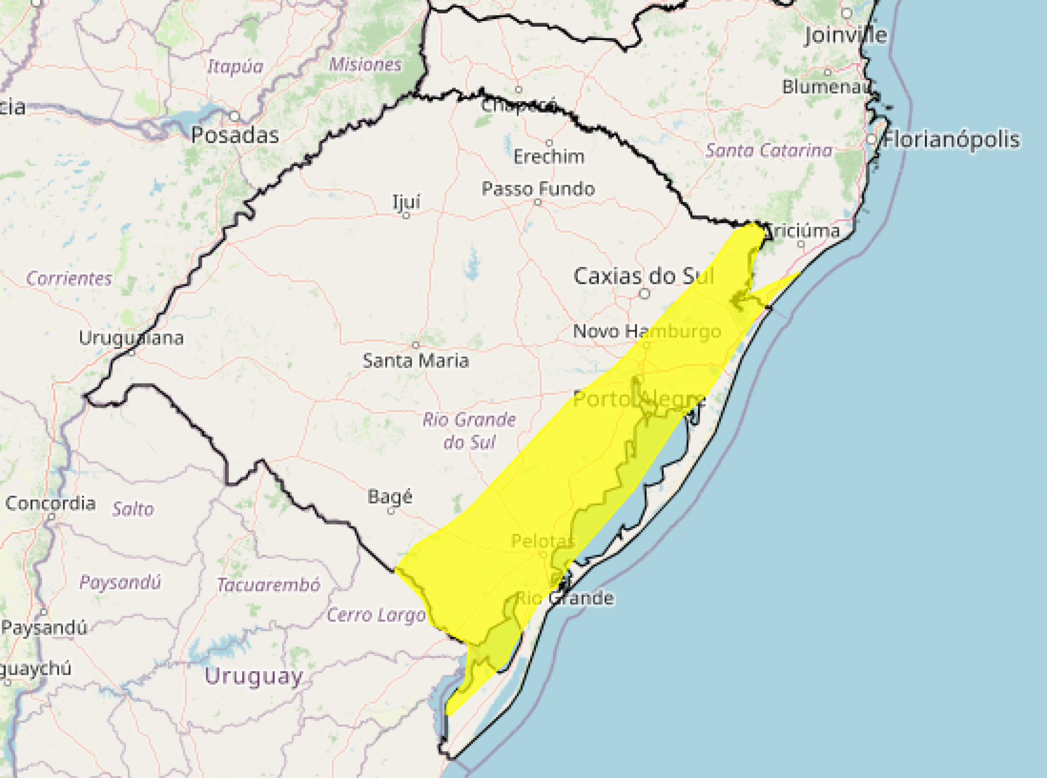 ONDA DE FRIO: Inmet alerta para frio acompanhado de vento em Novo Hamburgo