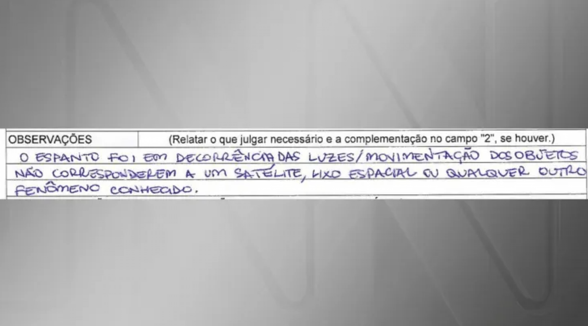 Documentos com relatos de pilotos brasileiros sobre OVNIs são revelados