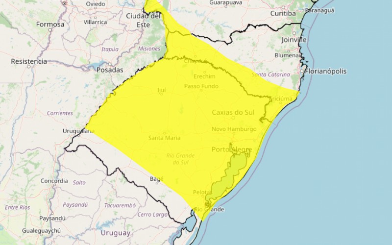 Alerta para tempestade no Rio Grande do Sul nesta quinta-feira, 12 de setembro | abc+