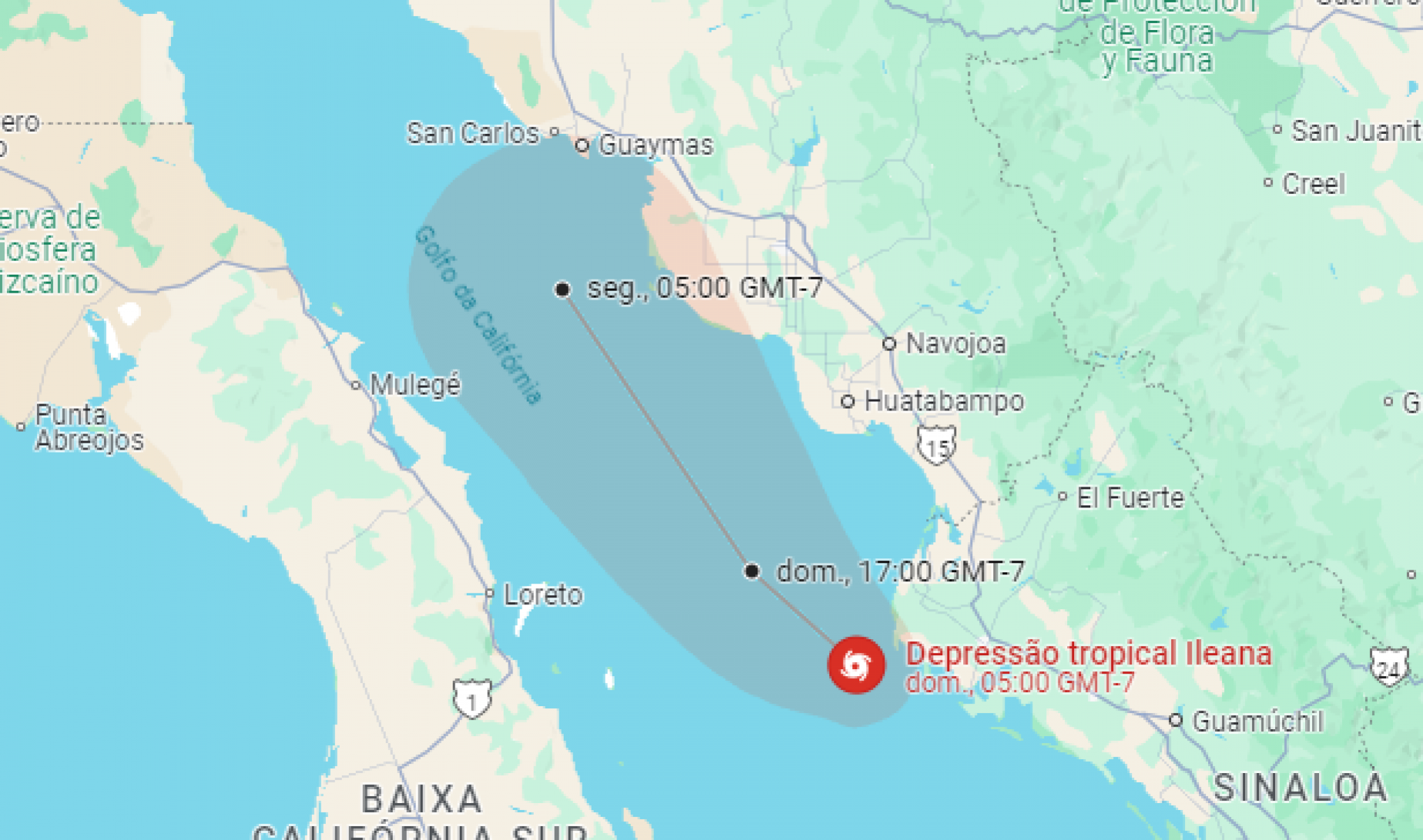 Qual intensidade de tempestade que deve se tornar um ciclone pós-tropical?