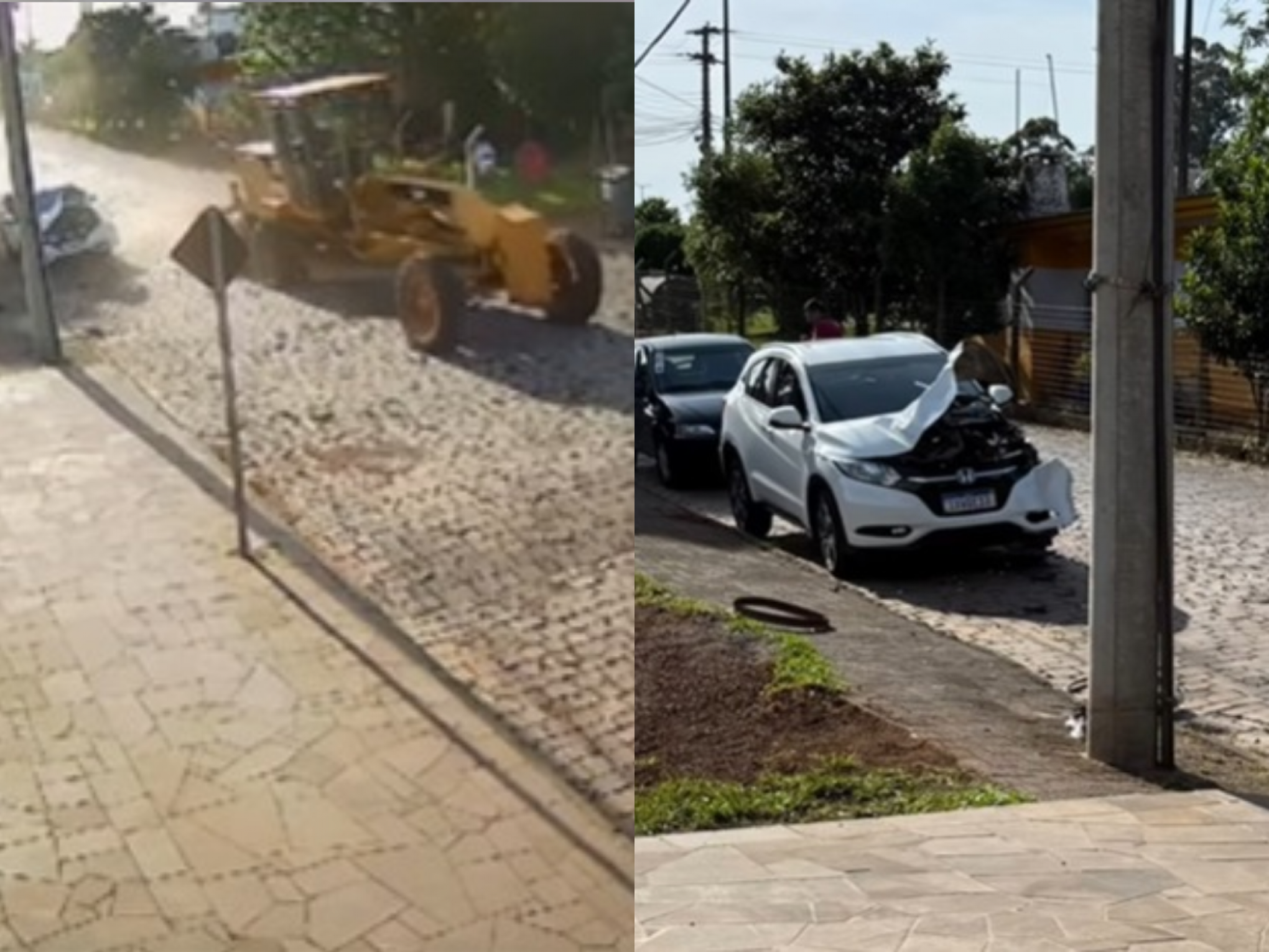 VÍDEO: Pneu estourado causa prejuízo impressionante em carro estacionado