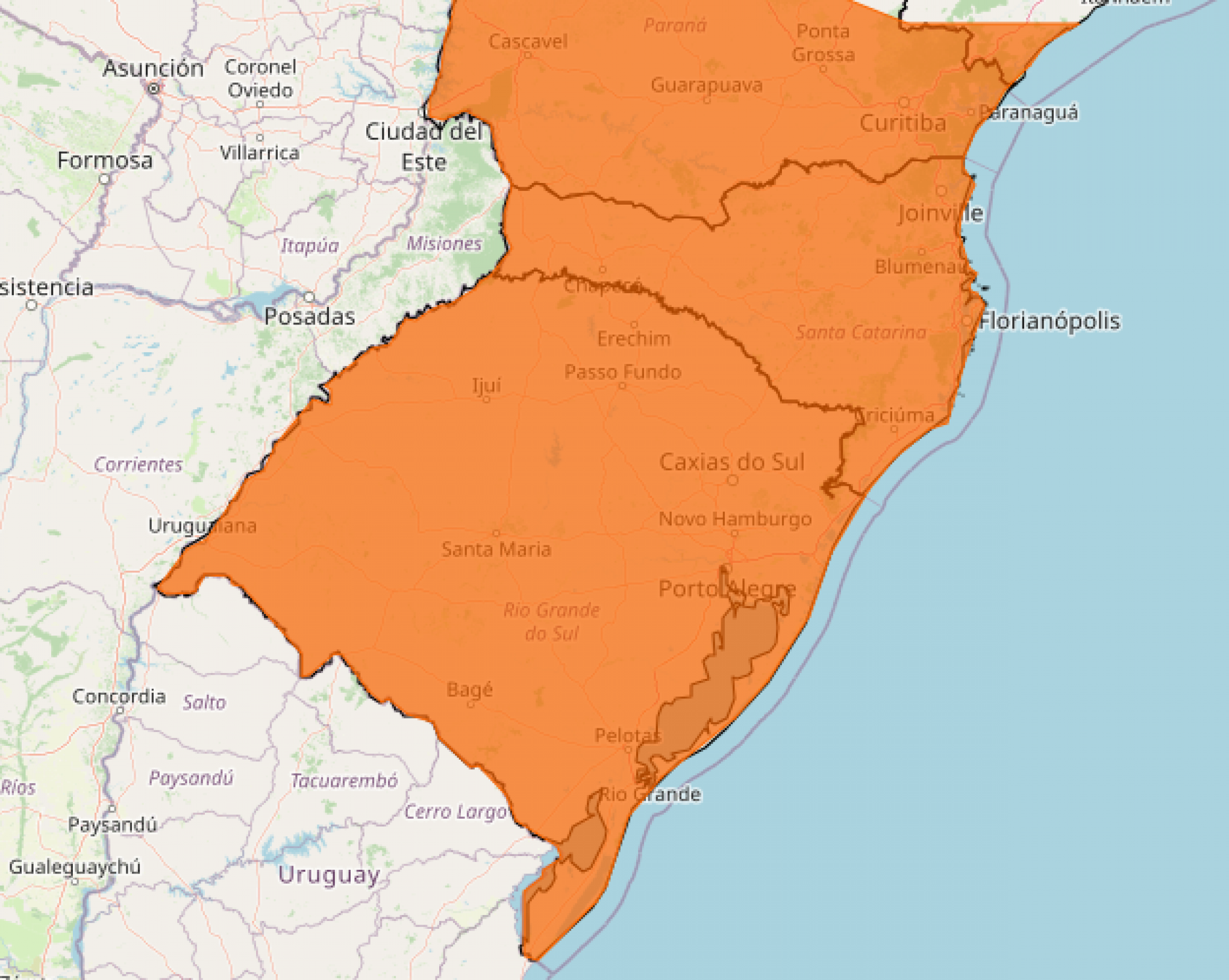 PREVISÃO DO TEMPO: Inmet alerta para chuva forte na virada de quarta para quinta-feira no RS