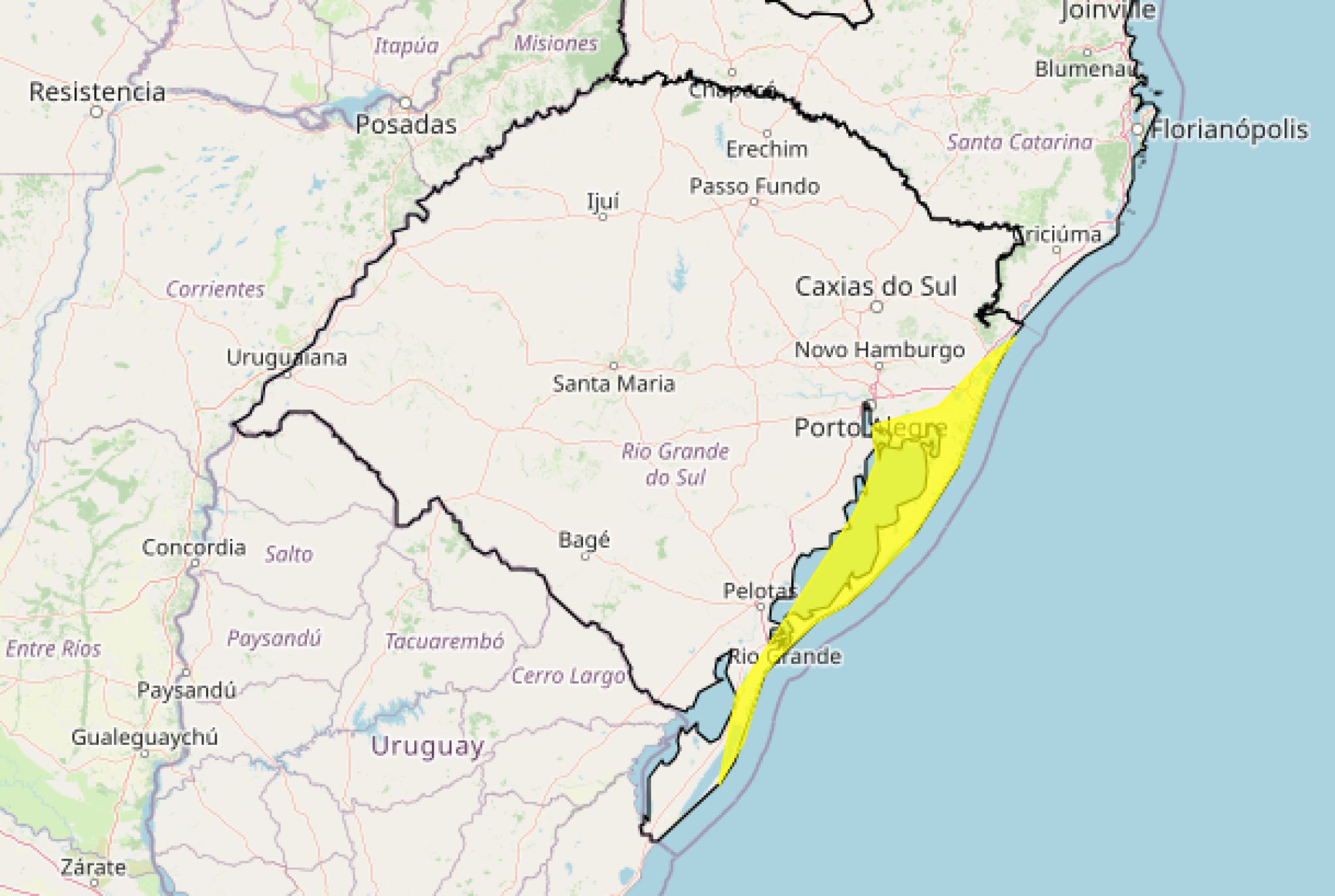 PREVISÃO DO TEMPO: Inmet emite novo alerta para o Rio Grande do Sul