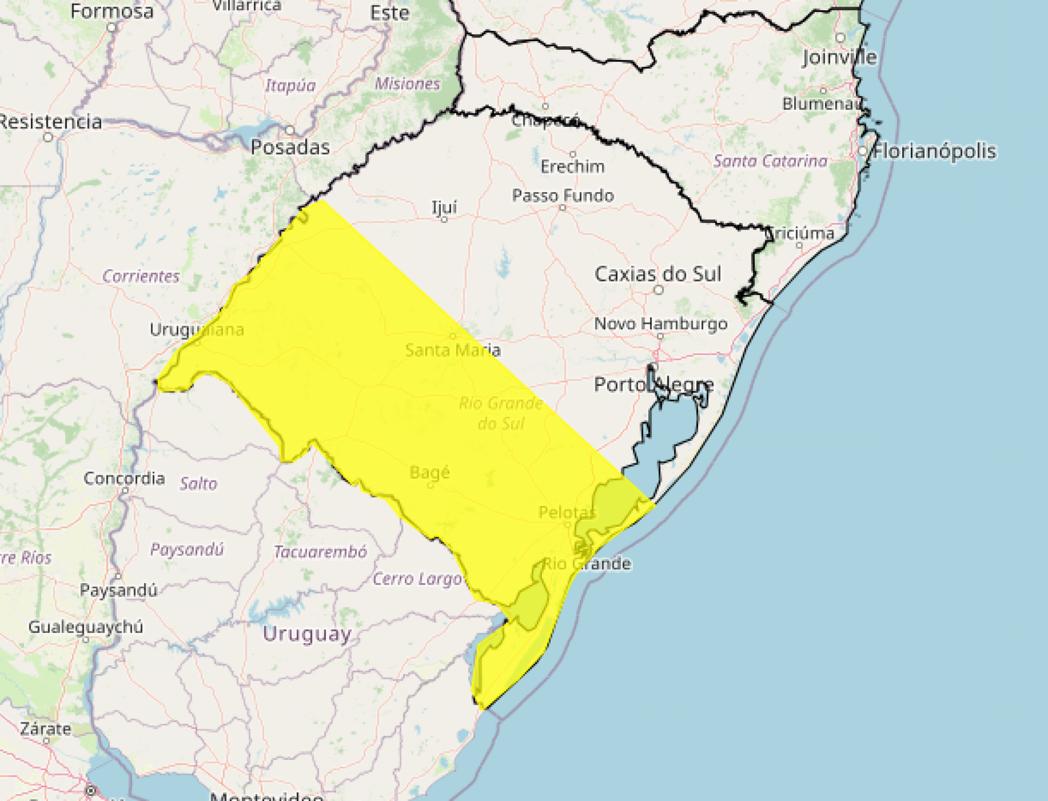 PREVISÃO DO TEMPO: Inmet alerta para tempestade no RS nas próximas horas