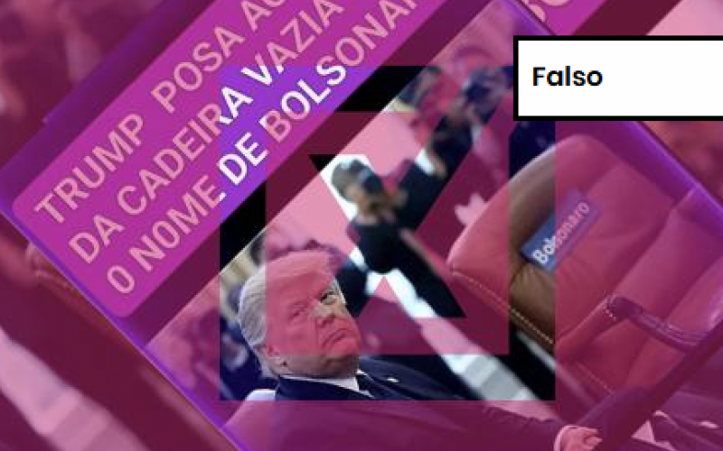 Imagem de Trump ao lado de cadeira com nome de Bolsonaro foi criada com IA | abc+