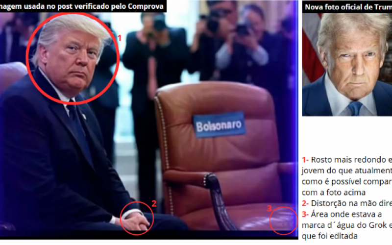 Imagem usada no post verificado pela reportagem tem indícios de uso de inteligência artificial e edição que podem ser observados a olho nu.  | abc+