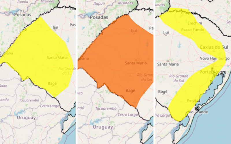 Inmet publica 3 alertas para o Rio Grande do Sul | abc+