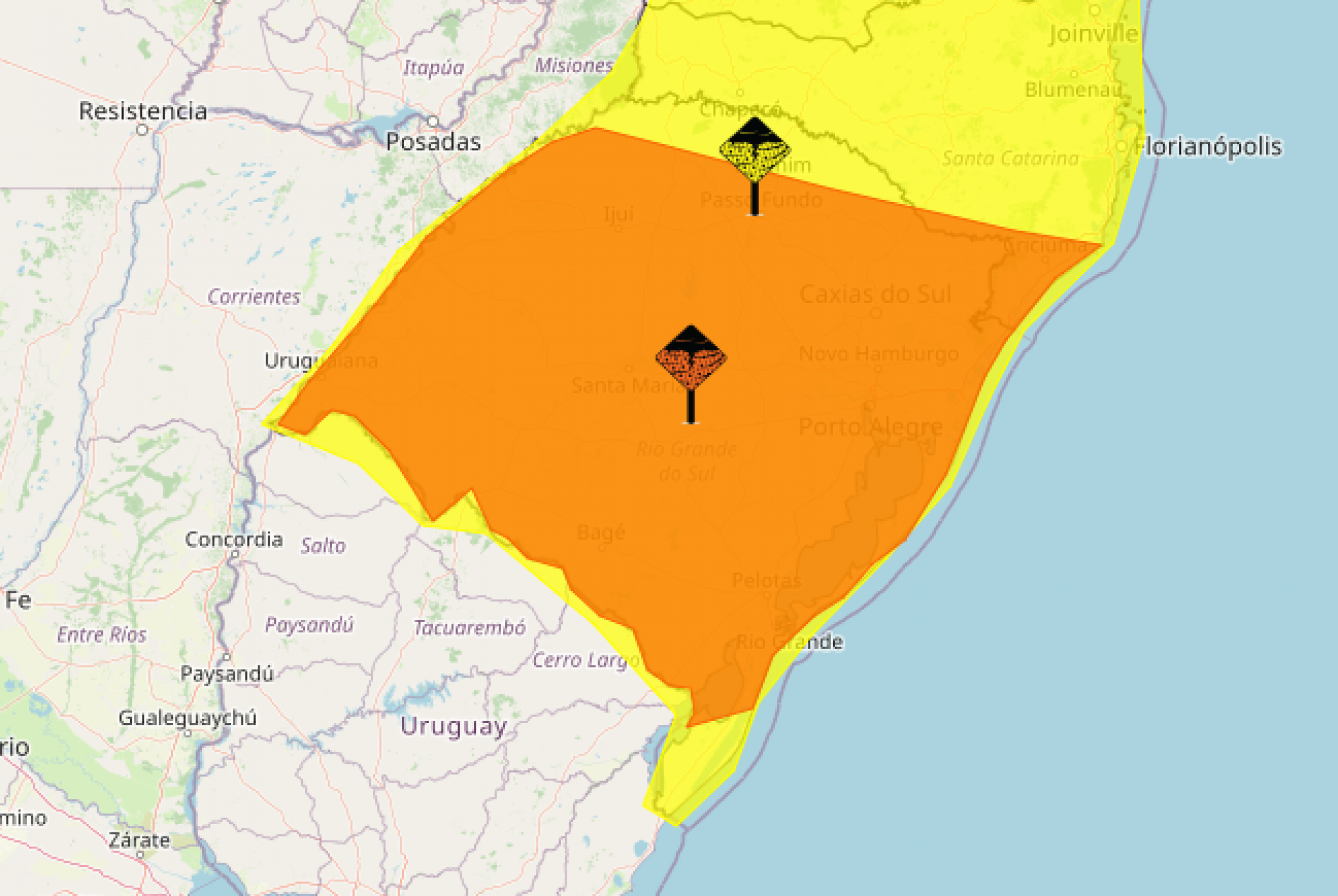 Dois alertas do Inmet para tempestade estão ativos no Estado nesta segunda-feira | abc+