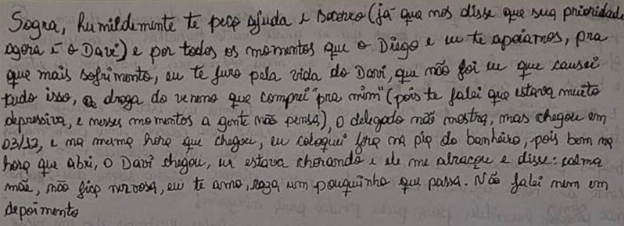 Carta de Deise Moura dos Anjos | abc+