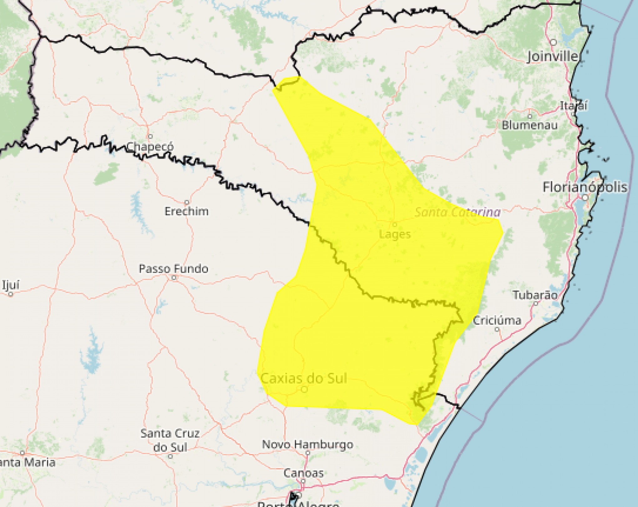 Alerta do Inmet: Rio Grande do Sul e Santa Catarina podem ter geada na próxima madrugada